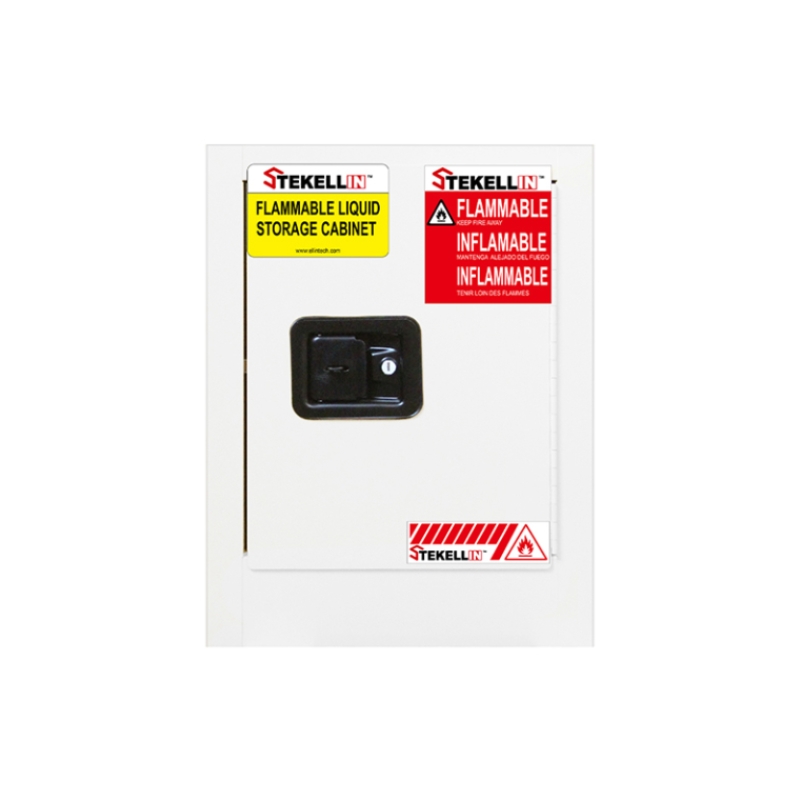 Armario de seguridad inflamde mostrador, de 4 galones, blanco, tipo de puerta Manual/ autocerr(4 Gal/15 L)