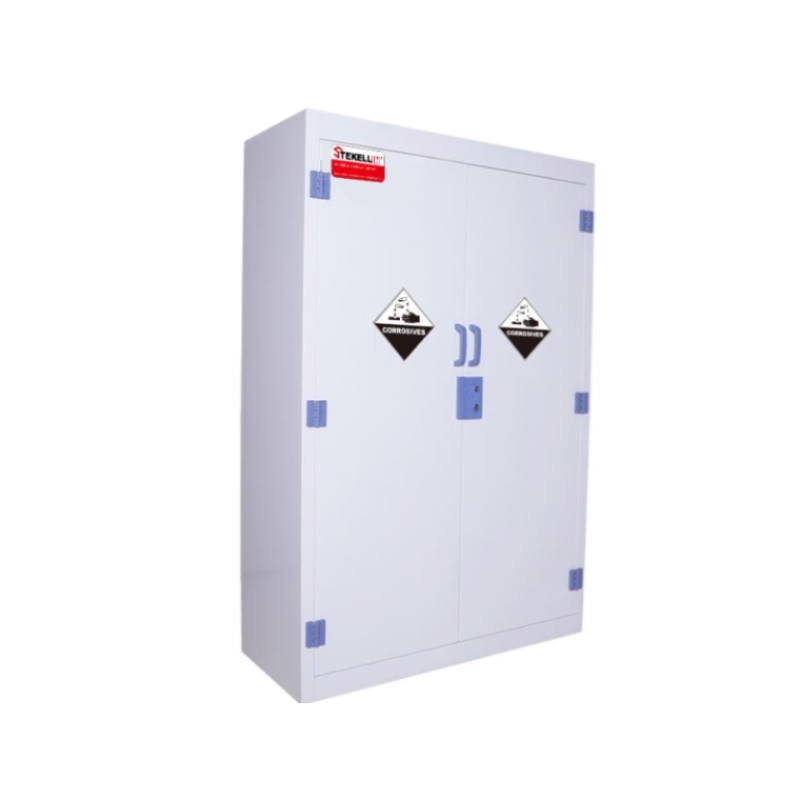 PP armario de almacenamiento fuerte, blanco, de una sola puerta (60 Gal/227L)