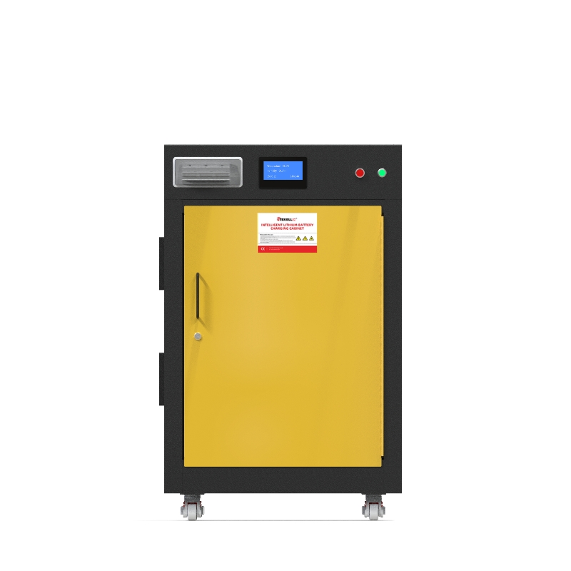 Gabinete de carga y almacenamiento de iones de litio, 2 estantes, altura de 1100mm, puerta simple, Manual o de cierre automático