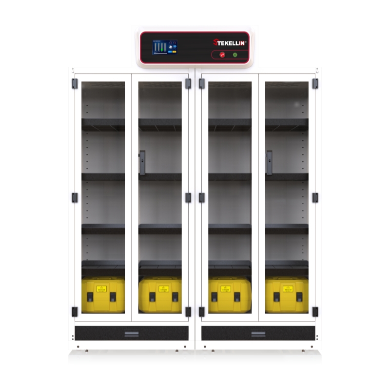 Gabinete de reactivo filtrado, capacidad de almacenamiento de 240 botellas, Material de acero